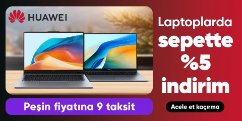 Huawei Laptoplarda Sepette %5 Net İndirim