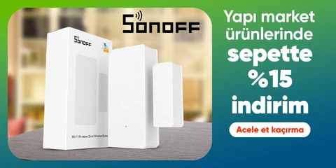 Sonoff Markalı yapı market Ürünlerinde Sepette %15 İndirim