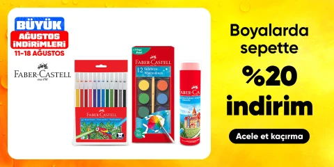 Boyalarda sepette %20 indirim