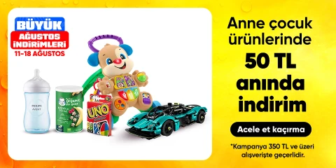 Anne Çocuk Ürünlerinde 350 TL'ye 50 TL Kupon Fırsatı 