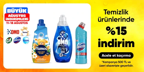 Temizlik ürünlerinde %15 indirim