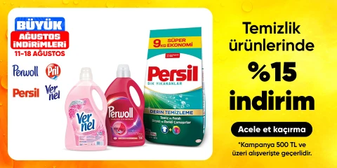 Temizlik ürünlerinde %15 indirim