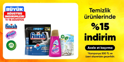 Temizlik ürünlerinde %15 indirim