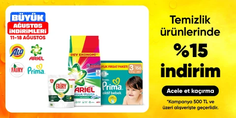 Temizlik ürünlerinde %15 indirim
