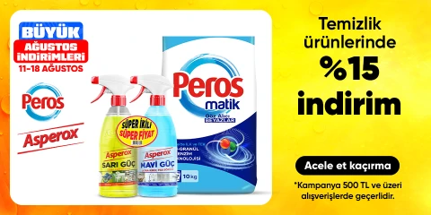 Temizlik ürünlerinde %15 indirim