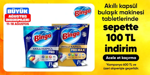 Akıllı kapsül bulaşık makinesi tabletlerinde   sepette 100 TL indirim
