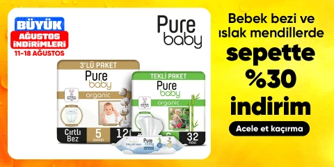 Bebek bezi ve ıslak mendillerde sepette %30 indirim