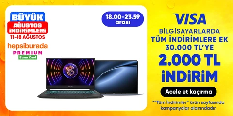 Bilgisayarlarda tüm indirimlere ek 30.000 TL'ye 2.000 TL indirim