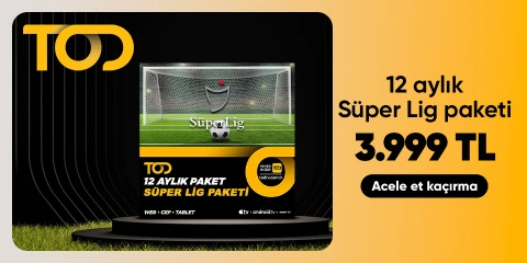 12 aylık Süper Lig paketi  3.999 TL