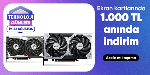 Ekran Kartlarında 1000 TL Kupon Fırsatı