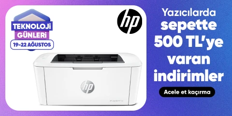 HP Yazıcılarda Sepette 500TL'ye Varan Fırsatları Kaçırma!