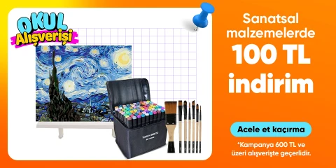 Sanatsal malzemelerde 100 TL indirim
