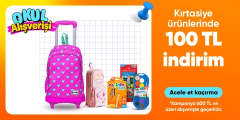 Kırtasiye ürünlerinde 100 TL indirim