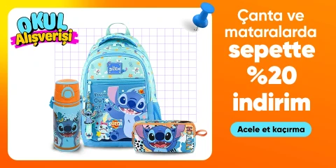 Çanta ve mataralarda sepette %20 indirim