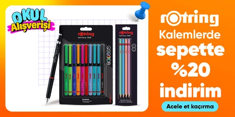 Kalemlerde sepette %20 indirim