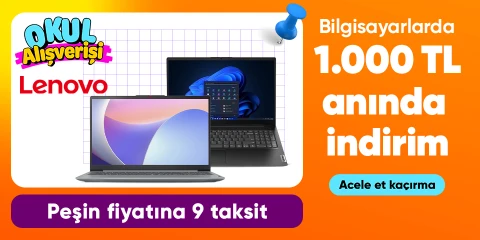 Lenovo Bilgisayarlarda 1.000 TL Kupon
