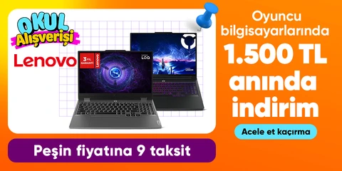 Lenovo Gaming Bilgisayarlarda 1.500 TL Kupon