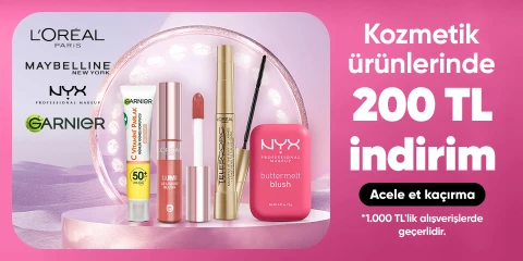 Kozmetik ürünlerinde  200 TL indirim
