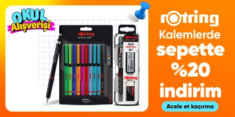 Kalemlerde sepette %20 indirim