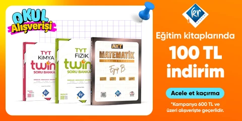 Eğitim kitaplarında 100 TL indirim