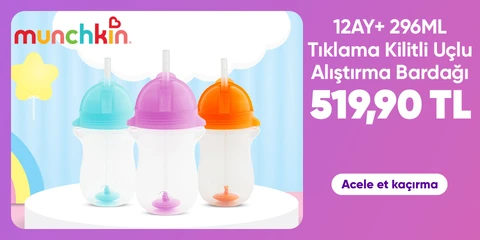 Munchkin Tıklama Kilitli Uçlu Alıştırma Bardağı, 12AY+, 296ML, Turuncu, 1 Adet 519.90TL