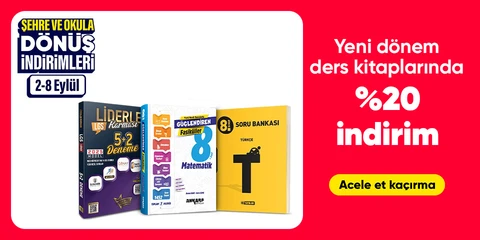 Yeni dönem ders kitaplarında  %20 indirim*