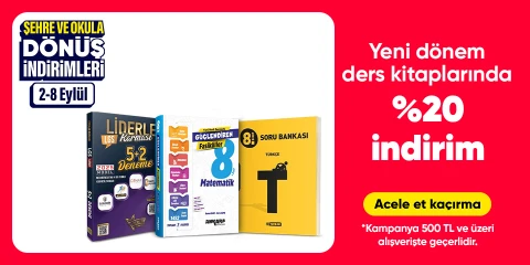 Yeni dönem ders kitaplarında  %20 indirim*
