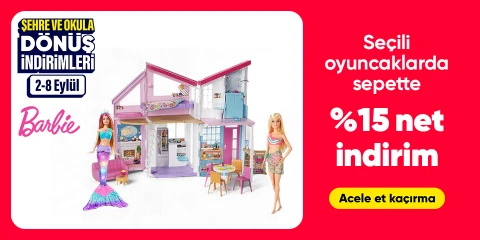 Seçili Barbie Markalı Oyuncaklarda  Sepette Net %15 İndirim