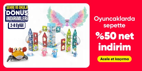 Oyuncaklarda Sepette Net %50 İndirim