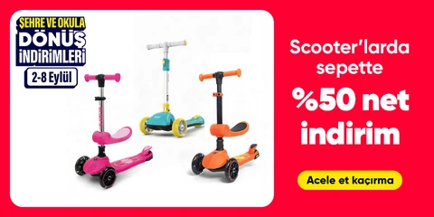 Scooterlarda Sepette Net %50 İndirim