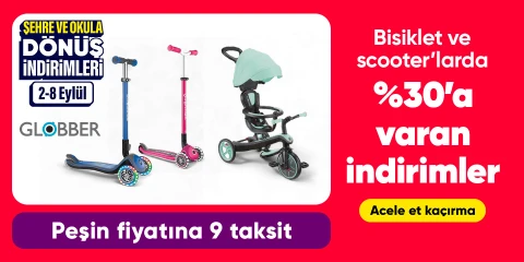 Globber Bisiklet ve Scooterlarda  %30'a varan İndirim