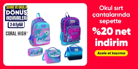 Coral High Okul Sırt Çantalarında  Sepette Net %20 İndirim