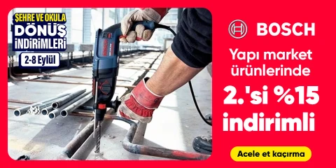 Bosch Markalı Ürünlerde 2.si %15 indirim