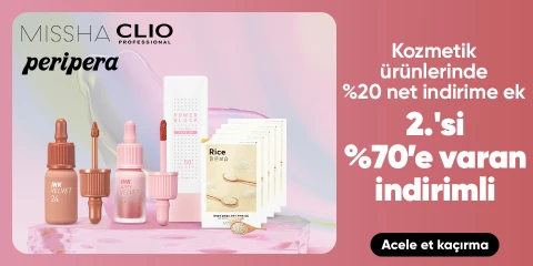 Kozmetik ürünlerinde  %20 net indirime ek  2.'si %70'e varan indirimler