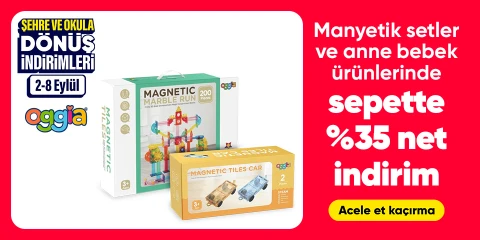 Oggia Manyetik Setler ve Anne Bebek Ürünlerinde Sepette Net %35 İndirim