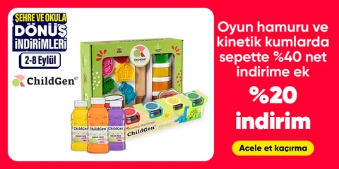 Childgen Playdough Oyun Hamuru ve Kinetik Kumlarda Sepette net %40 indirime Ek %20 İndirim