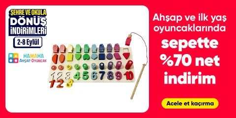 Hamaha Ahşap ve İlk Yaş Oyuncaklarında Sepette Net %70 İndirim