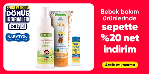Babyton Bebek Bakım Ürünlerinde Sepette Net %20 İndirim