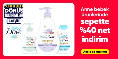 Dove Baby Bebek Bakım Ürünlerinde Sepette Net %40'a İndirim
