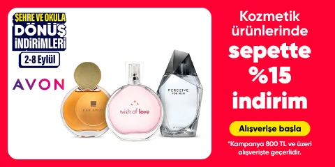 Kozmetik ürünlerinde sepette %15 indirim