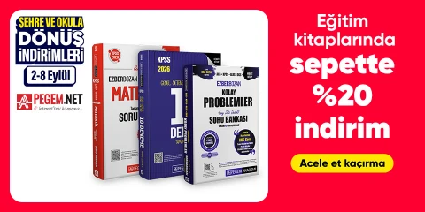 Eğitim kitaplarında sepette %20 indirim