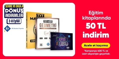 Eğitim kitaplarında 50 TL indirim