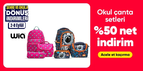 Wia Okul Çanta Setleri  Sepette %50 Net İndirim