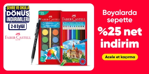 Faber-Castell Boyalarda Sepette %25 Net İndirim