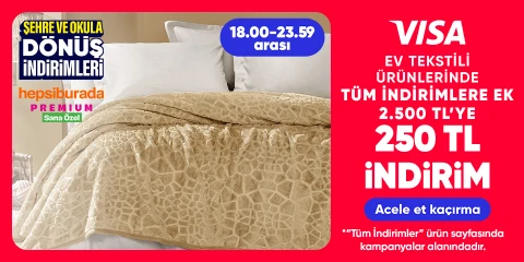 Ev-Tekstil Ürünlerinde 2500 TL'ye 250 TL İndirim