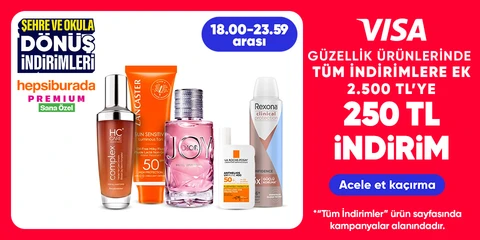 Güzellik ürünlerinde  tüm indirimlere ek 2.500 TL'ye 250 TL indirim