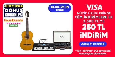 Müzik ürünlerinde  tüm indirimlere ek 2.500 TL'ye 250 TL indirim