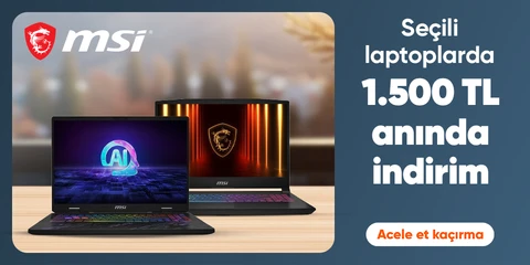 MSI Laptoplarda 1.500 TL Kupon