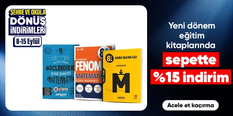 Yeni dönem eğitim kitaplarında  sepette %15 indirim