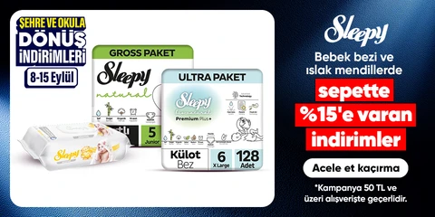 Bebek bezi ve ıslak mendillerde  sepette %15'e varan indirimler